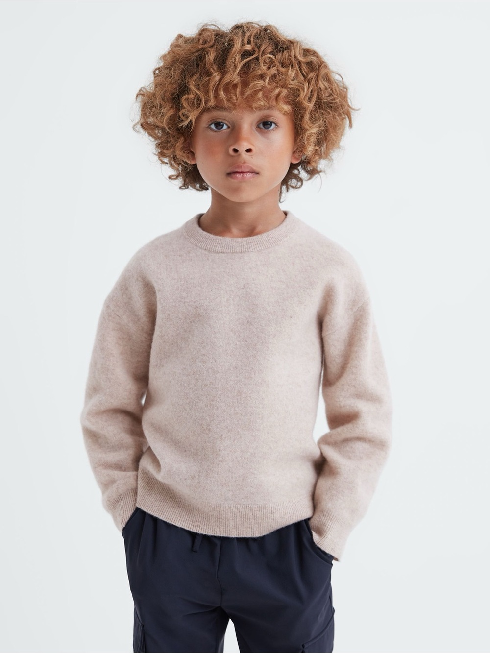 REISS Kids Oatmeal Crewneck Sweater 7-8Y